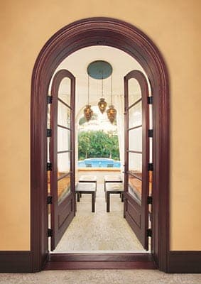 Mahogany French doors 1