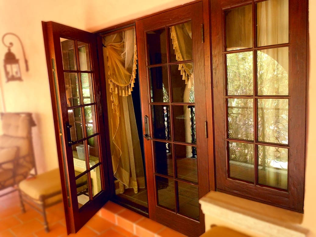 Mahogany French doors 8
