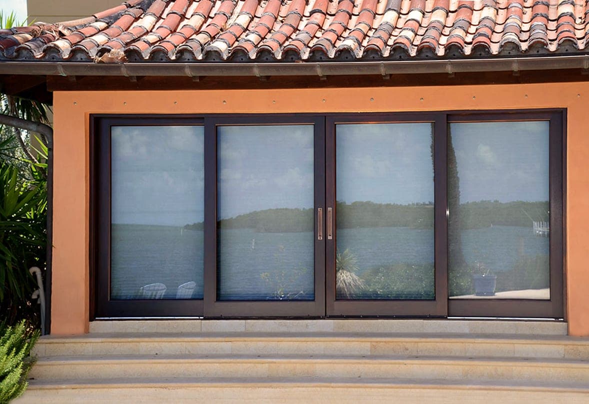 Mahogany lift and slide doors 5