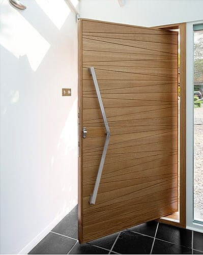 Mahogany pivot door 1