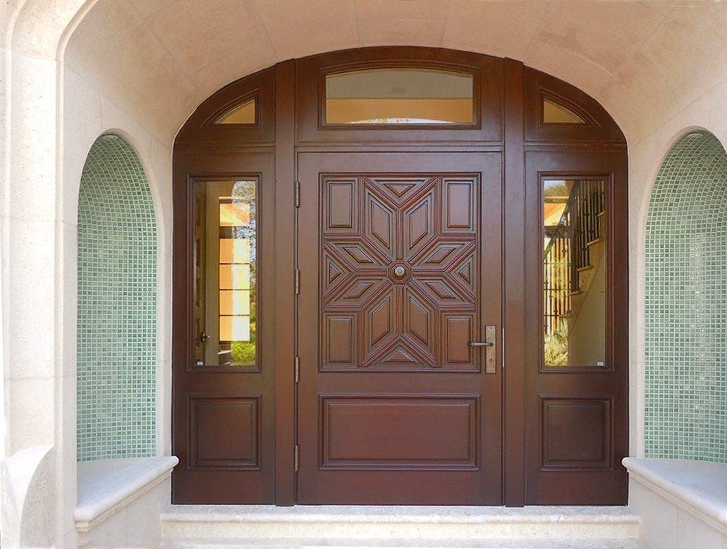Classic mahogany entry door 7