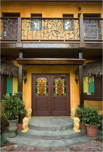 Classic mahogany entry door 15