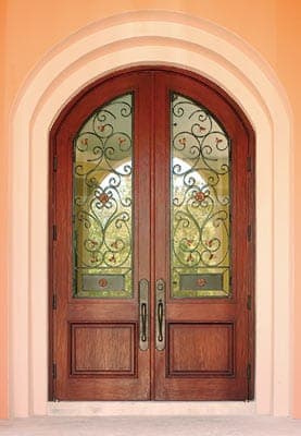 Classic mahogany entry door 19