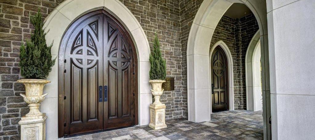 Classic mahogany entry door 29