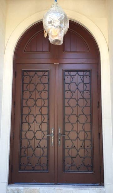 Classic mahogany entry door 44