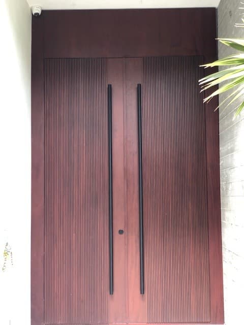 Contemporary mahogany entry door 49