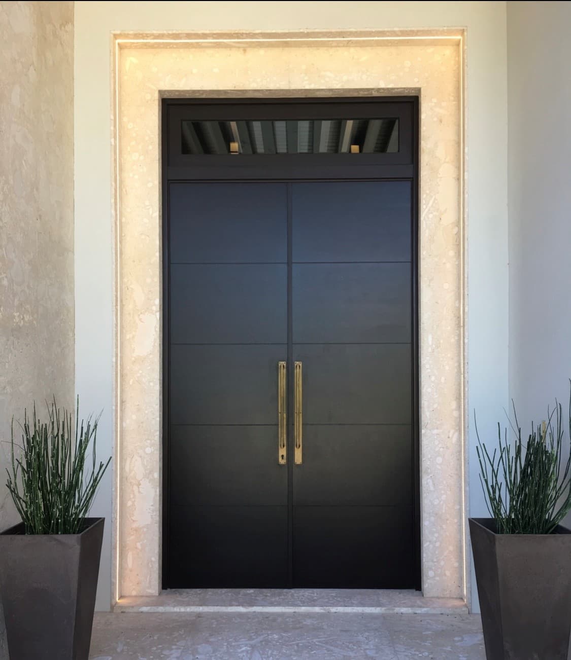 Contemporary mahogany entry door 50