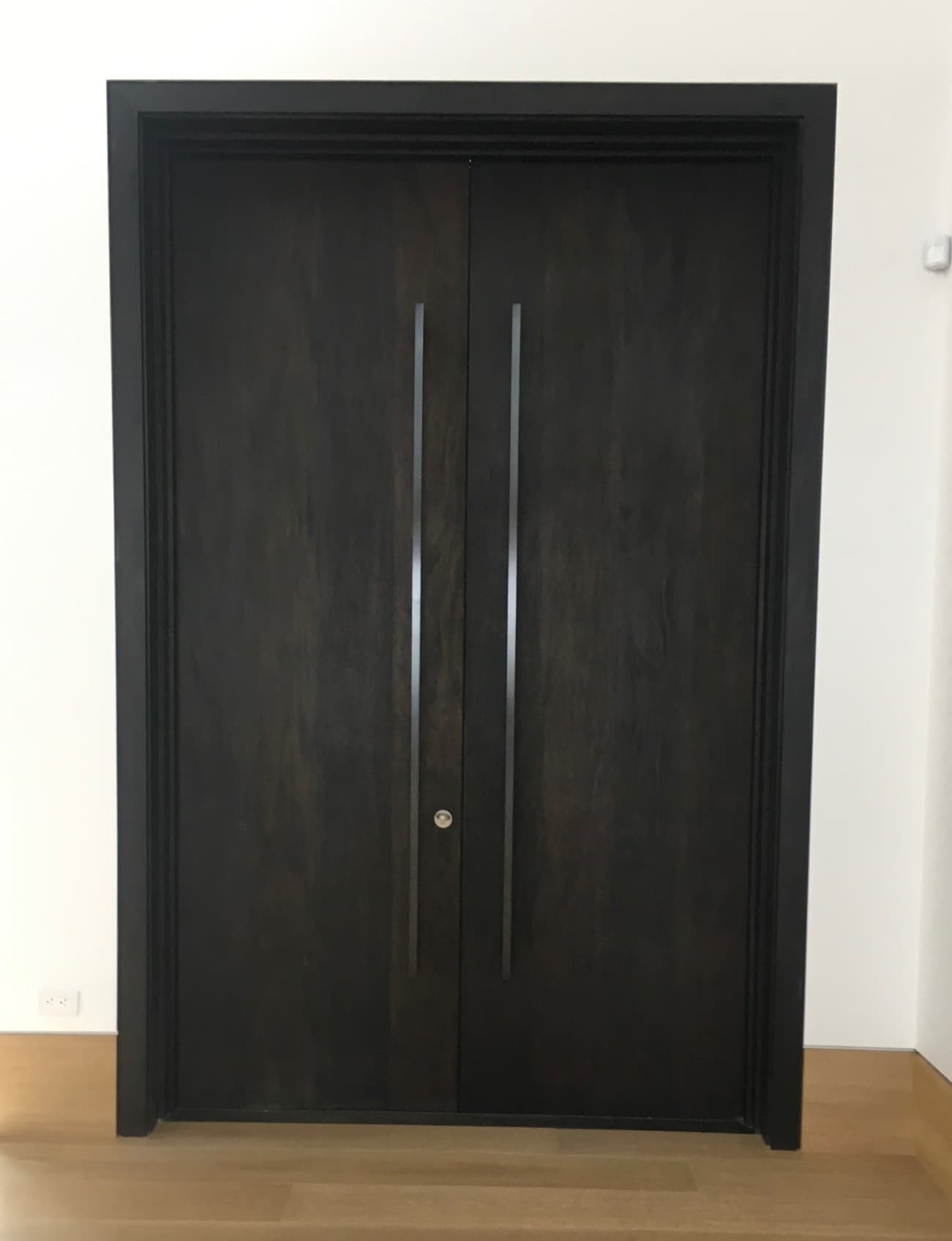 Contemporary mahogany entry door 51
