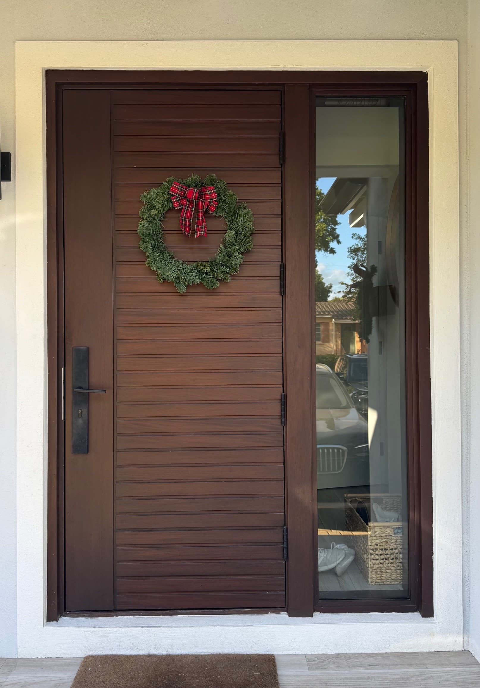 Contemporary mahogany entry door 52