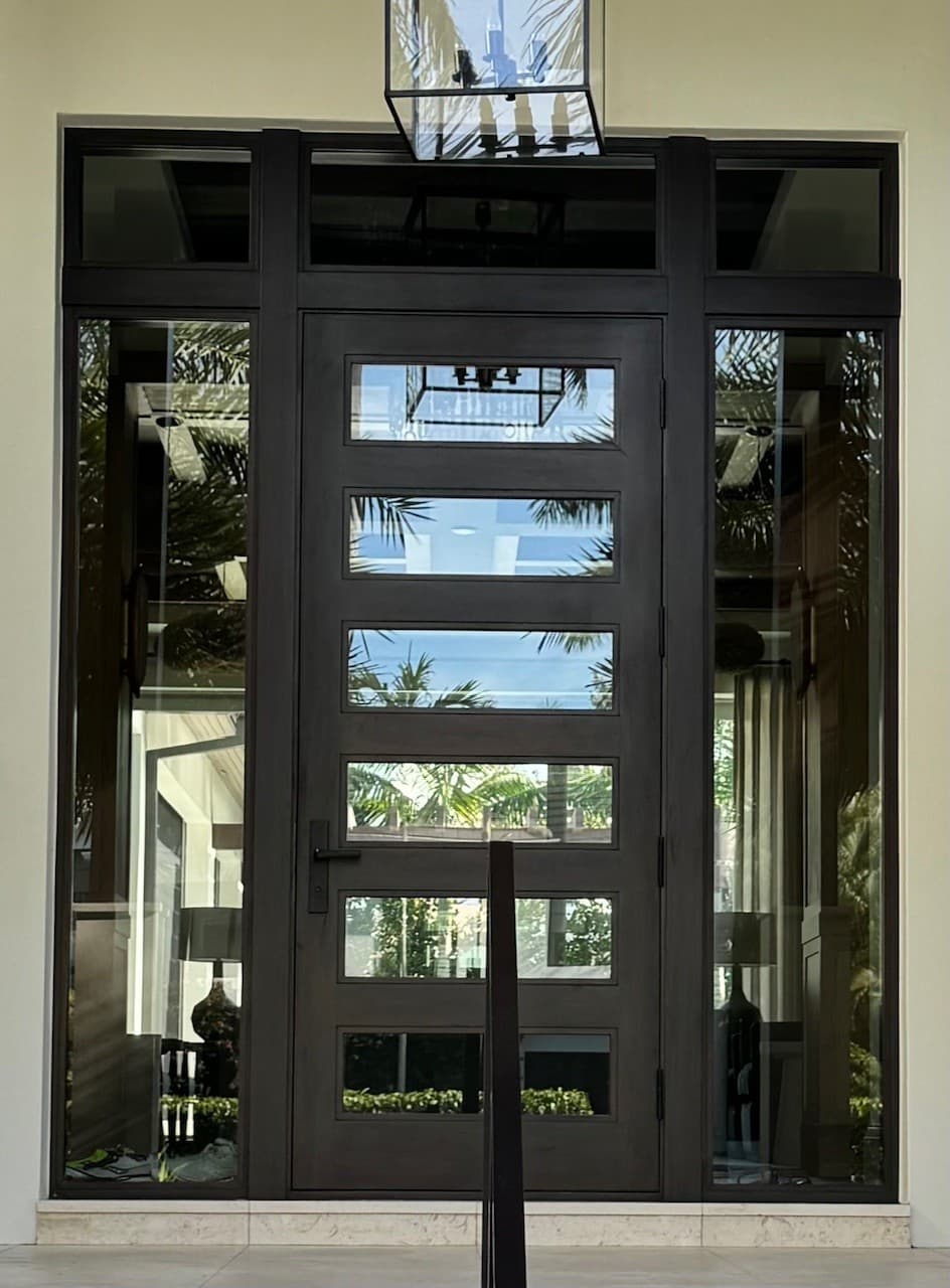 Contemporary mahogany entry door 54