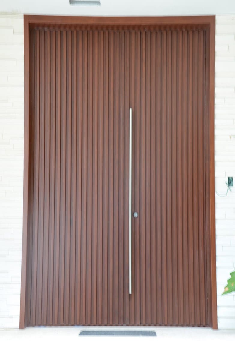 Contemporary mahogany entry door 3