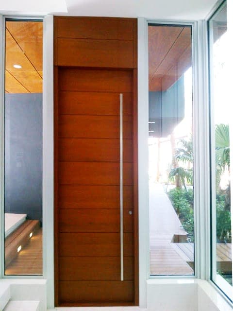 Contemporary mahogany entry door 4