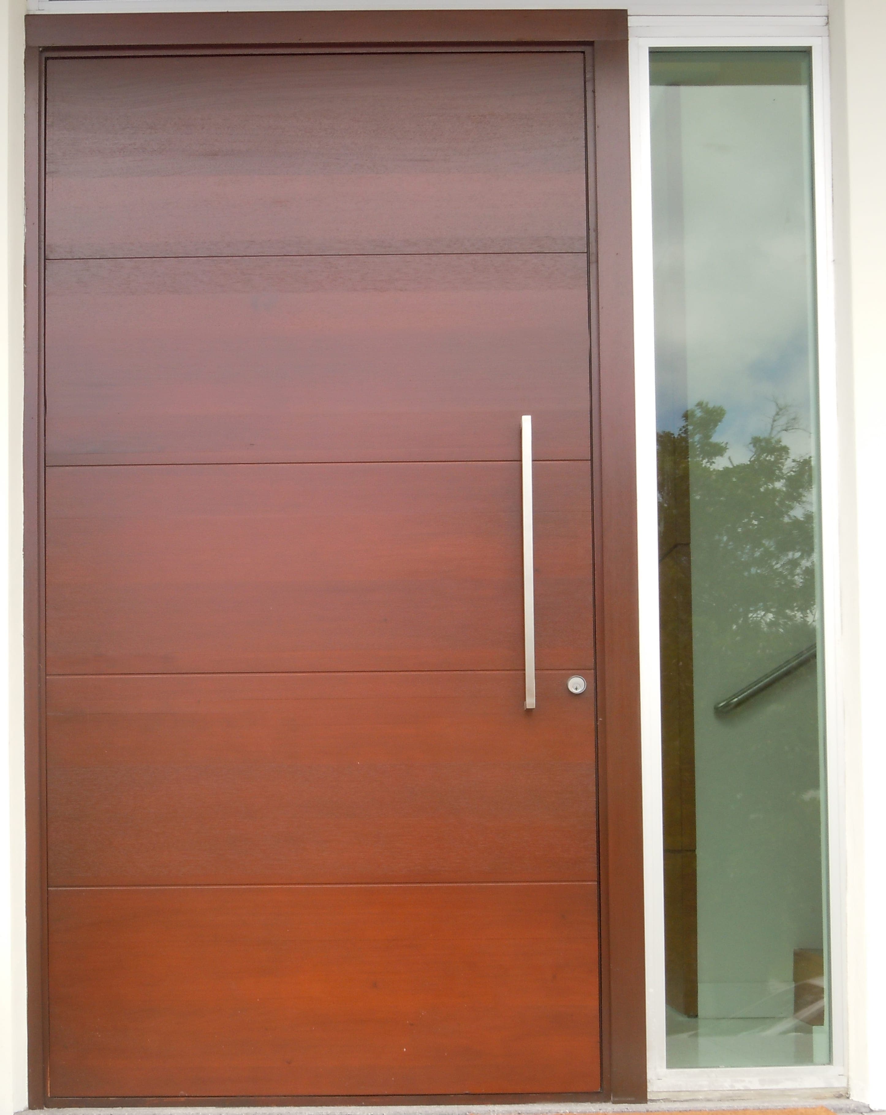 Contemporary mahogany entry door 5