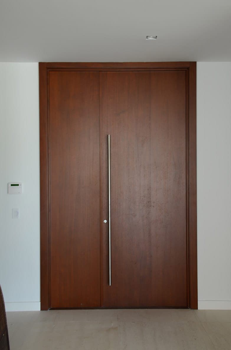 Contemporary mahogany entry door 6