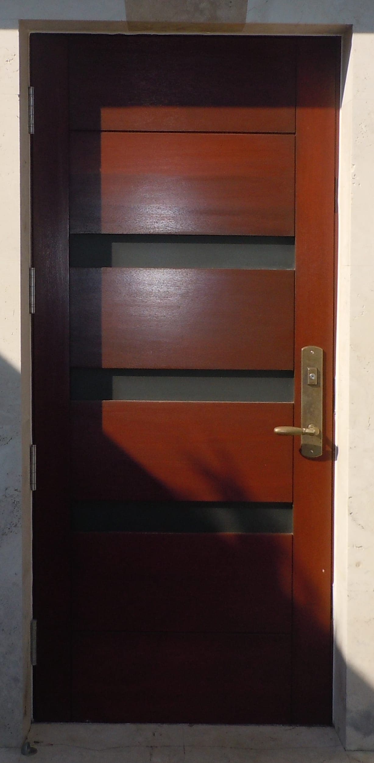 Contemporary mahogany entry door 13