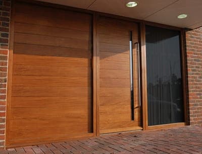 Contemporary mahogany entry door 15