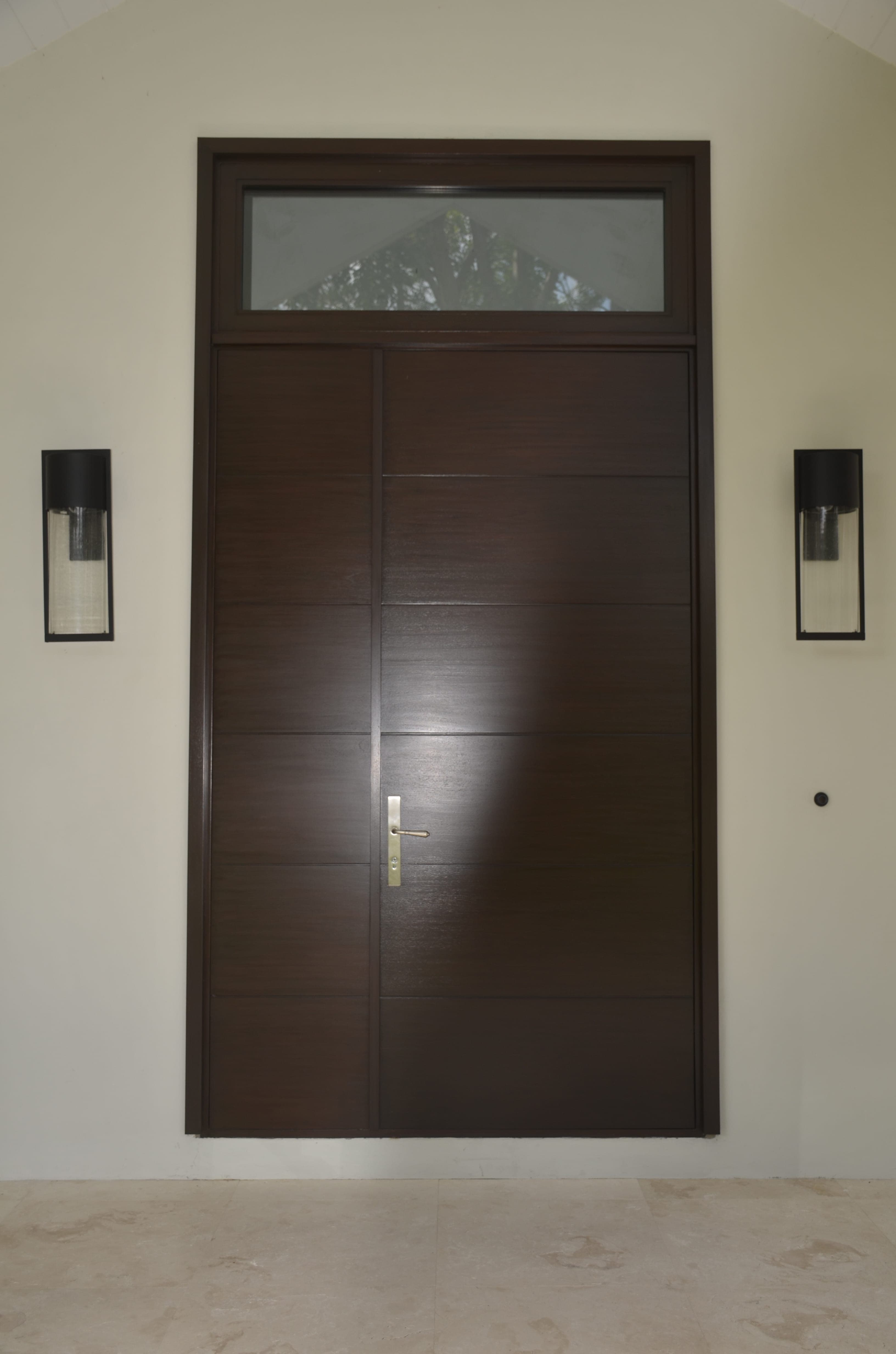 Contemporary mahogany entry door 17