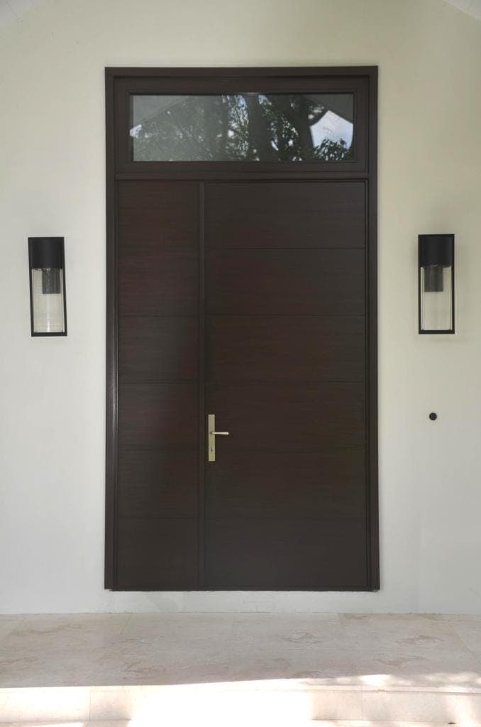 Contemporary mahogany entry door 22
