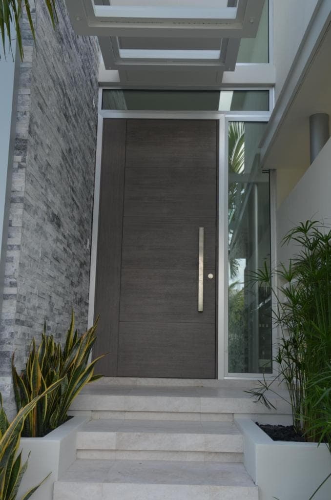 Contemporary mahogany entry door 23