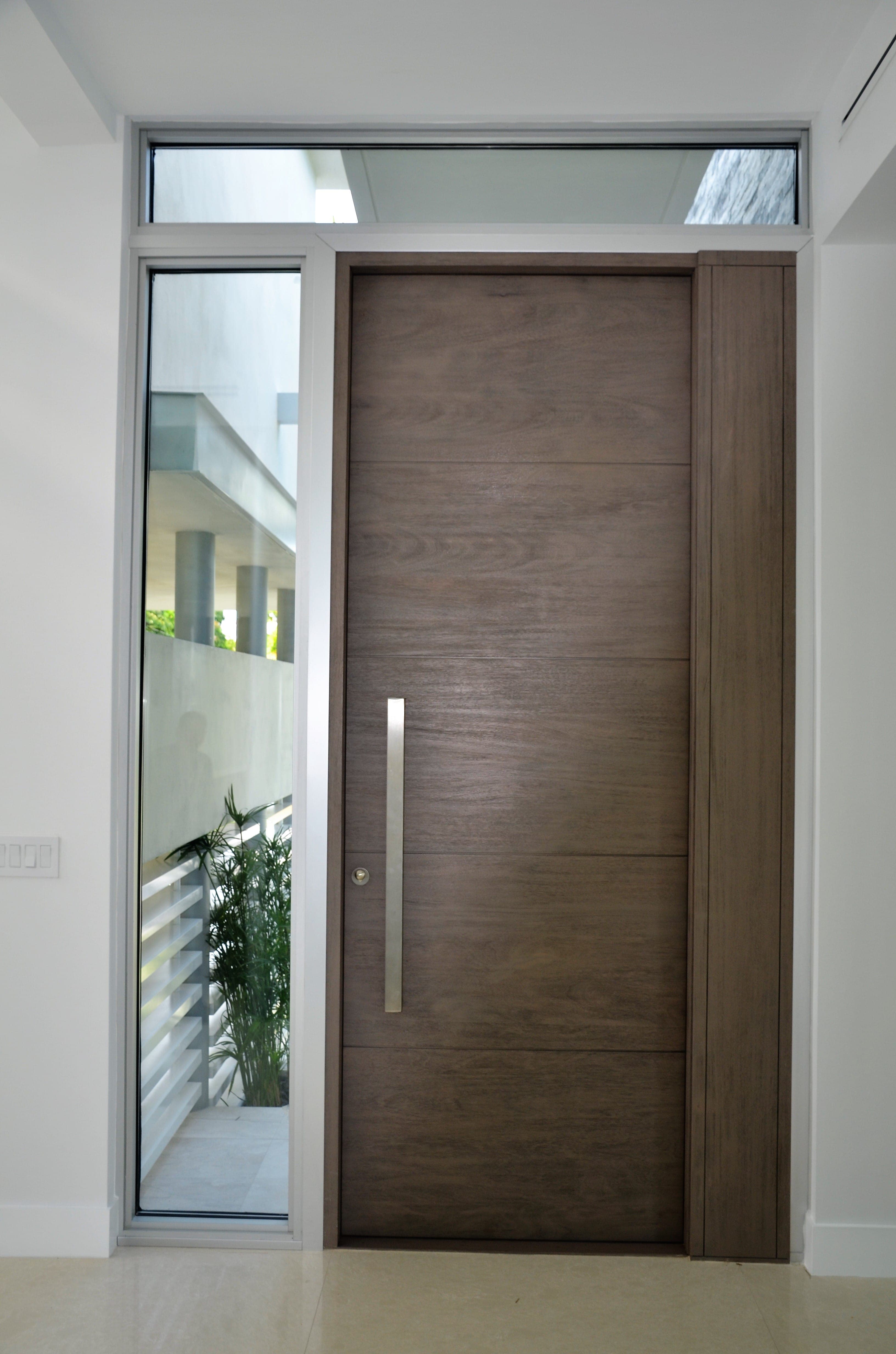 Contemporary mahogany entry door 24