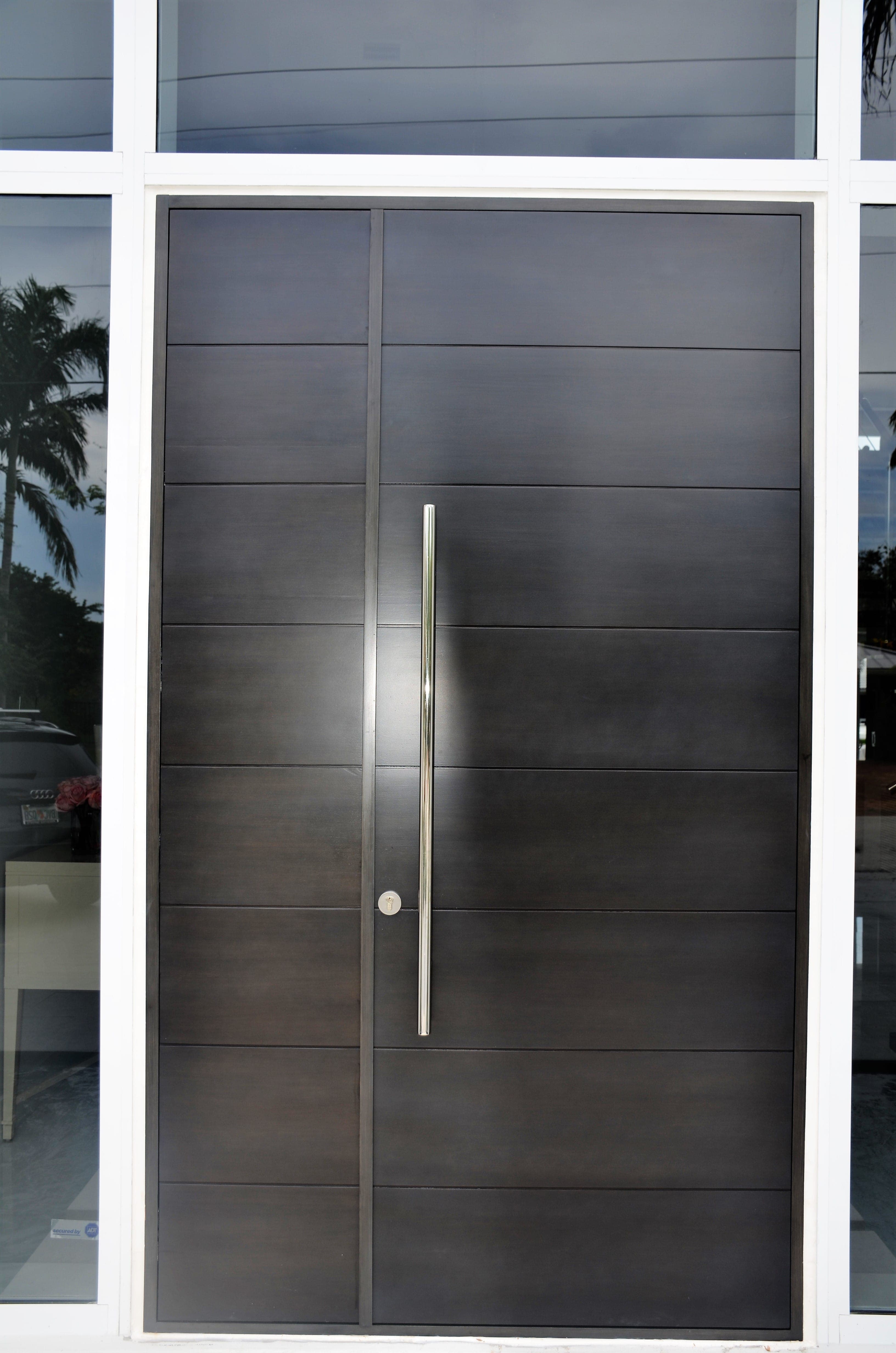 Contemporary mahogany entry door 27