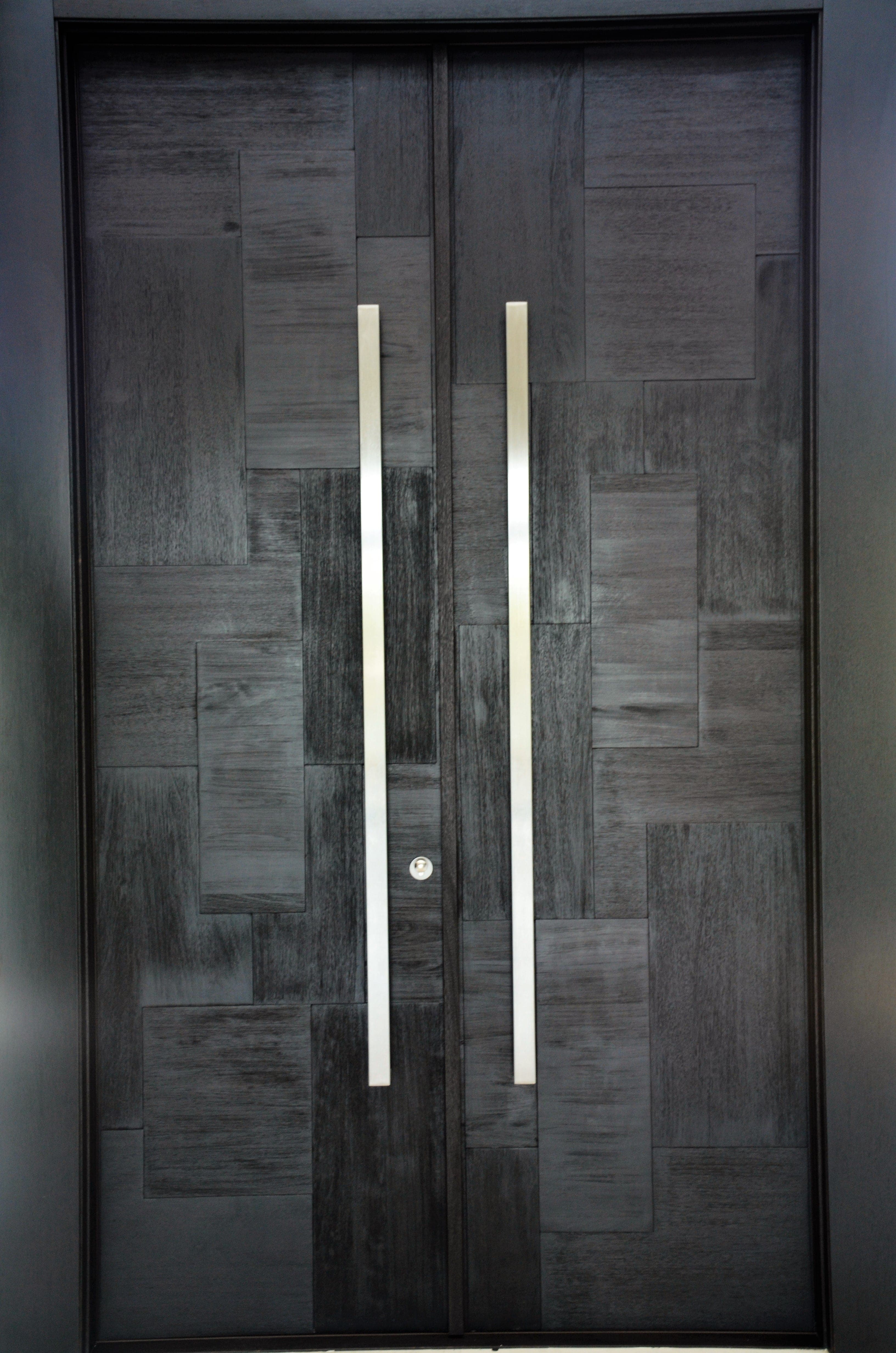 Contemporary mahogany entry door 30