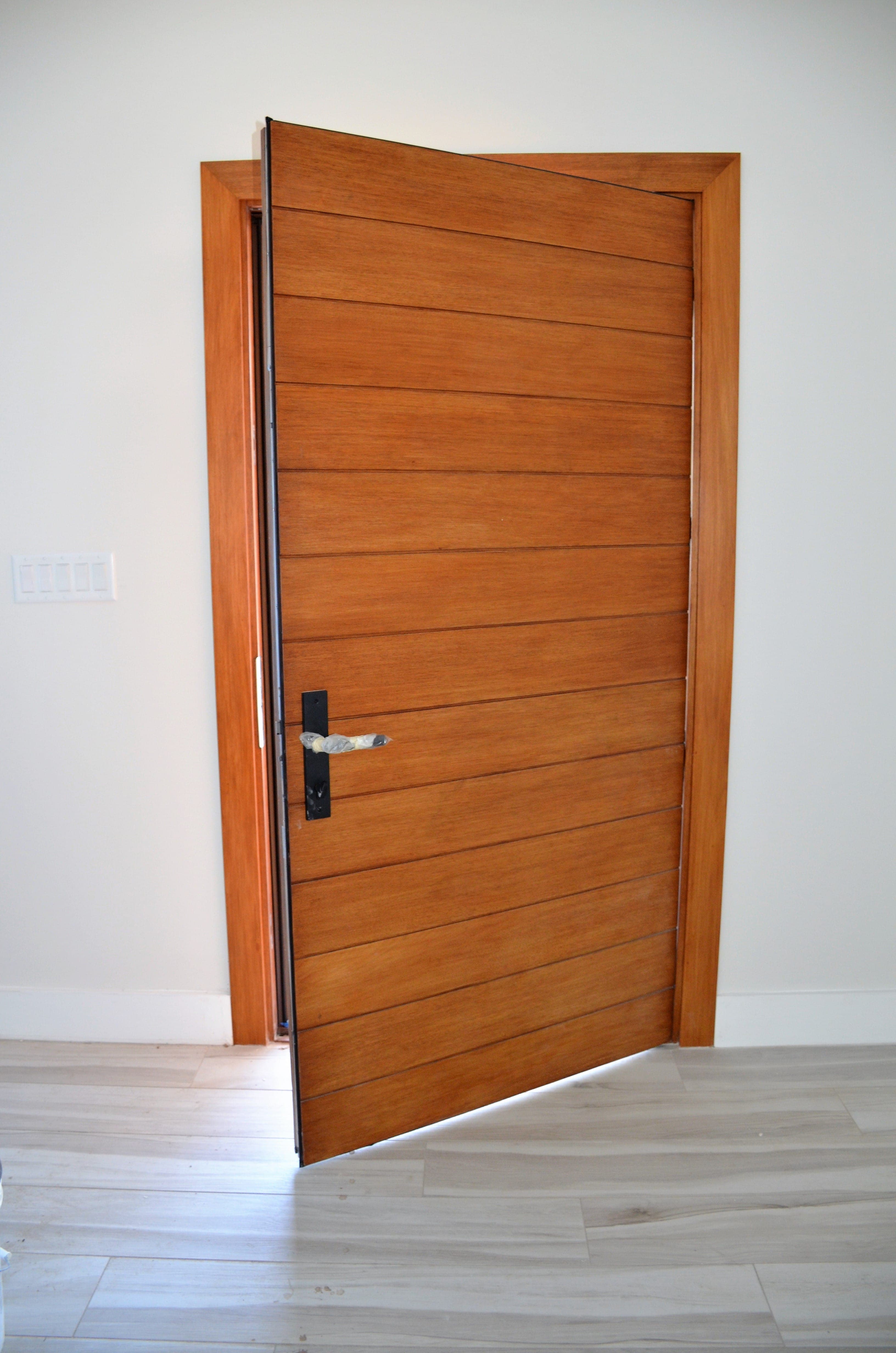 Contemporary mahogany entry door 32