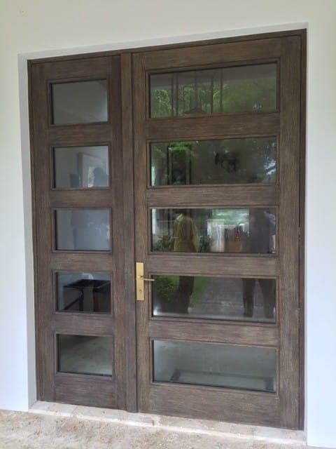 Contemporary mahogany entry door 33