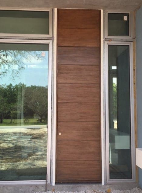 Contemporary mahogany entry door 34