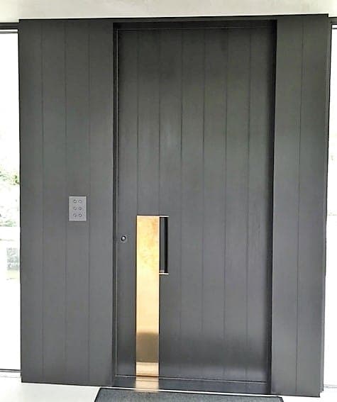 Contemporary mahogany entry door 37
