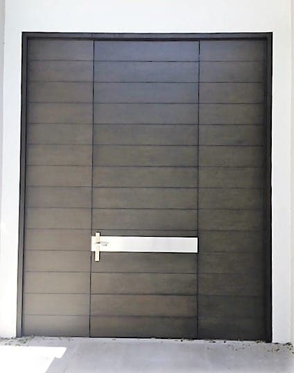 Contemporary mahogany entry door 41