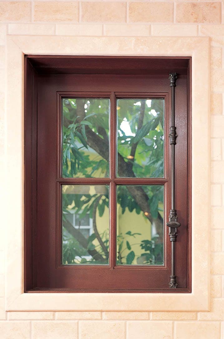 Mahogany casement window 13