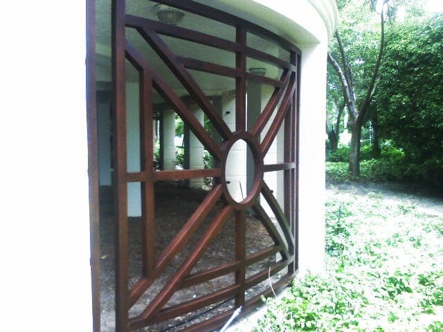 Garage and trellis mahogany project 18
