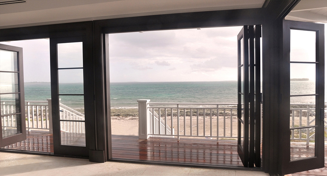 Mahogany bifold doors 1