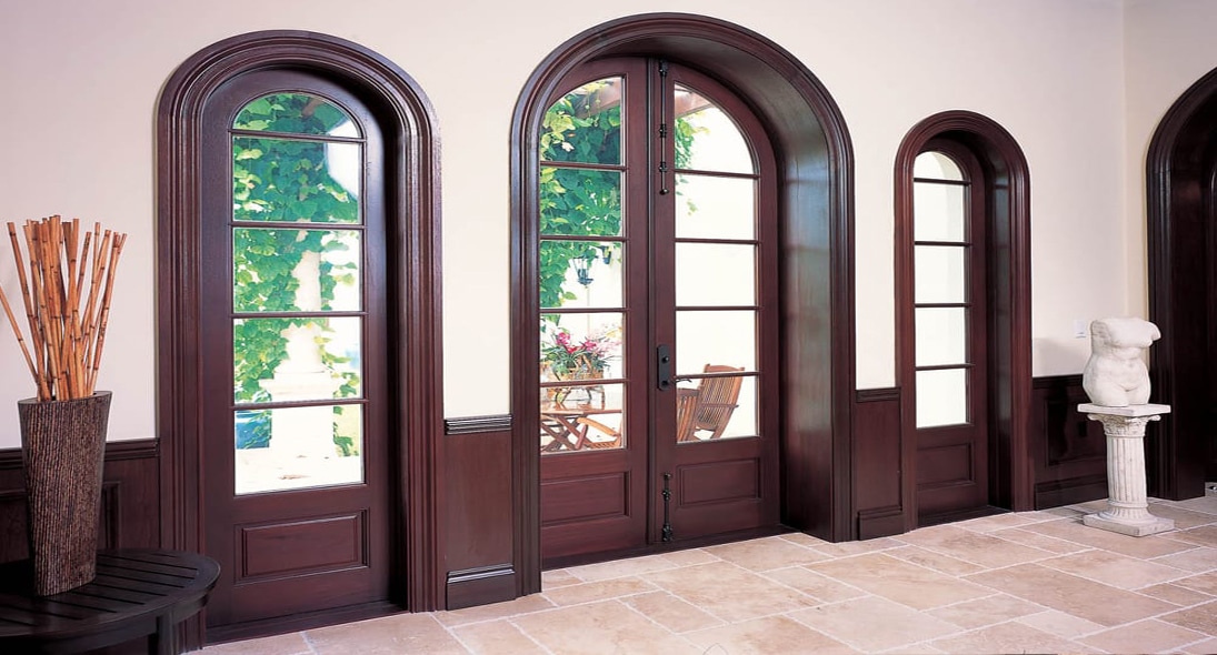 Mahogany French doors 1