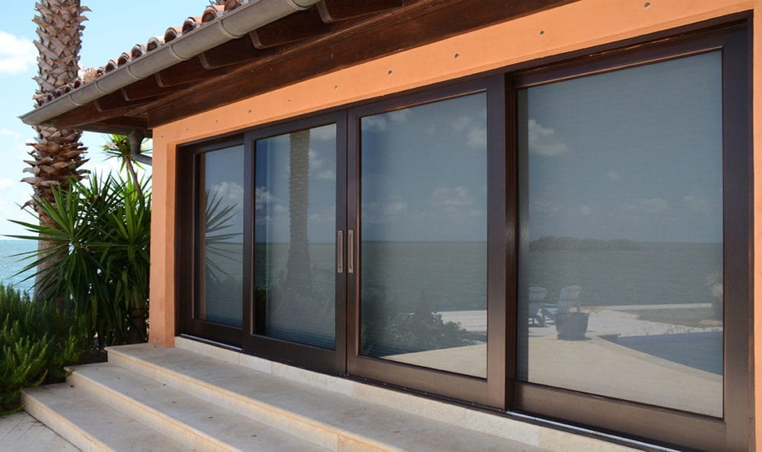 Mahogany lift and slide doors 1