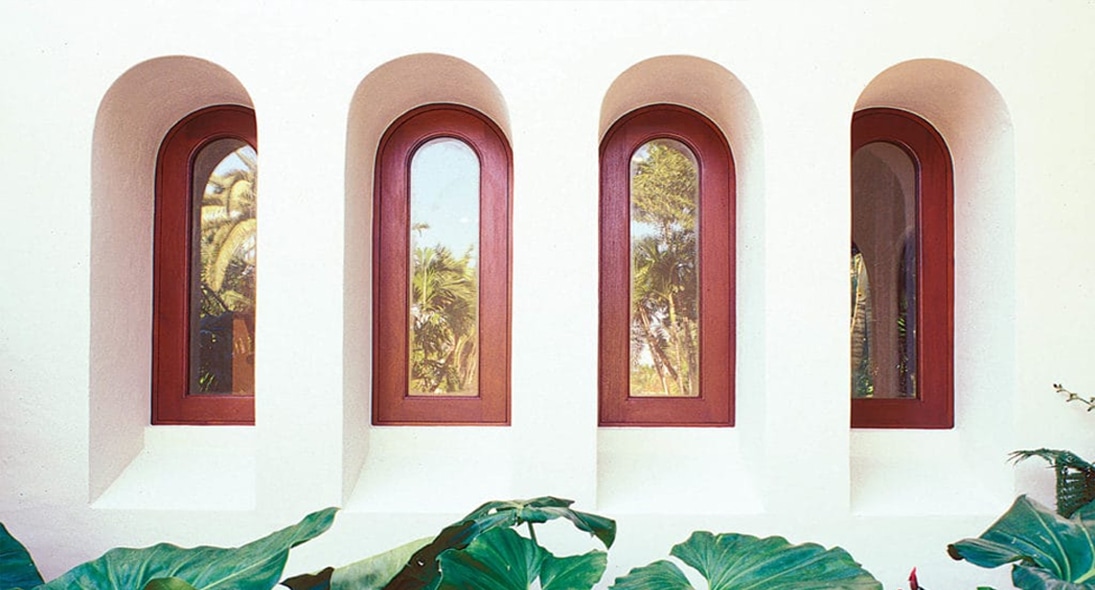 Mahogany fixed window 1