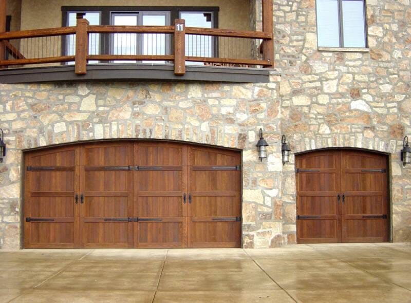 Mahogany garage and trellis work