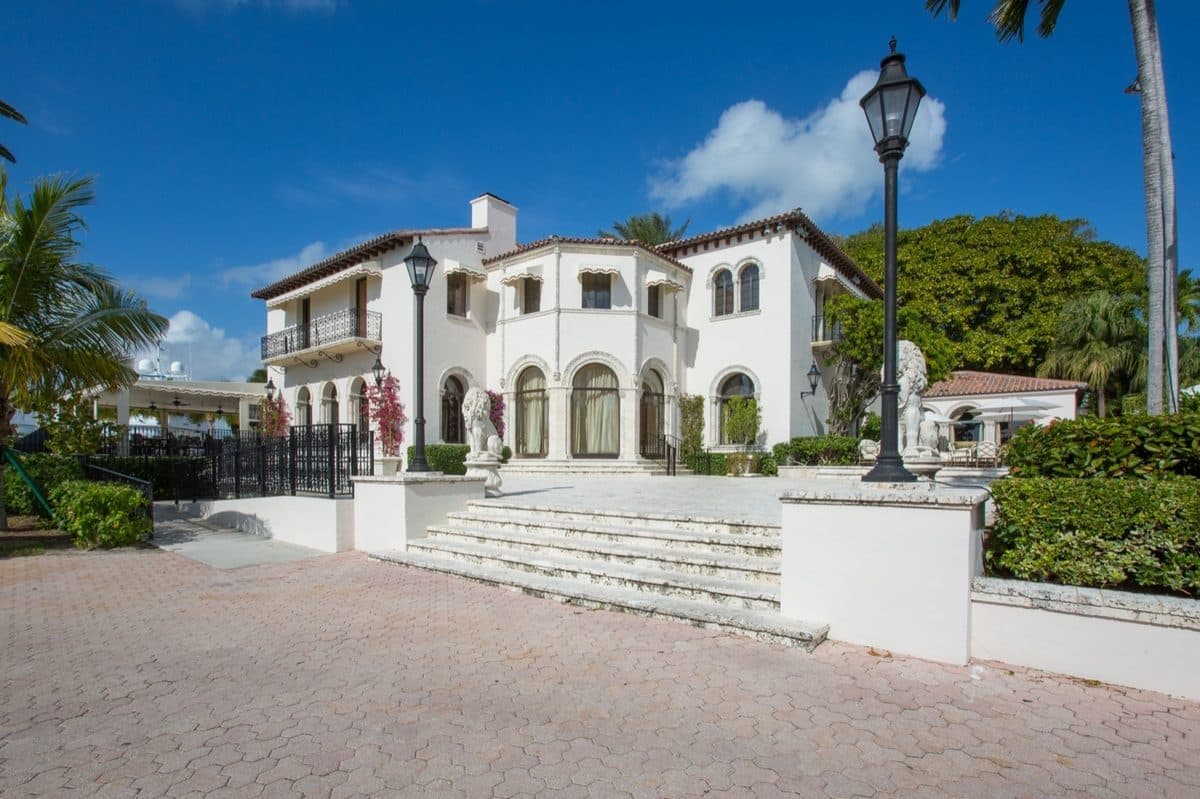 Vanderbilt Mansion exterior on Fisher Island